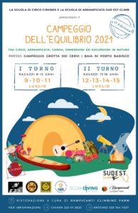 Locandina campeggio dell'equilibrio 2021